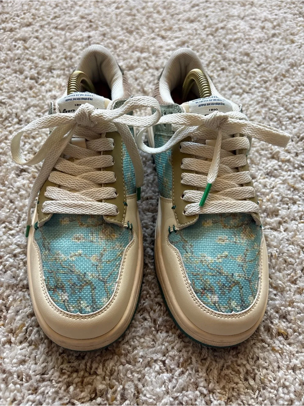 GalArtsy Van Gogh Almond Blossoms Inspired Sneakers Size EU 37 US 6